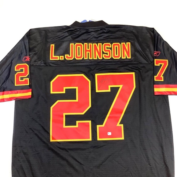 Signed Reebok Players Larry Johnson #27 Kansas City Chiefs Jersey 2XL NEW w/Tag - Picture 7 of 13